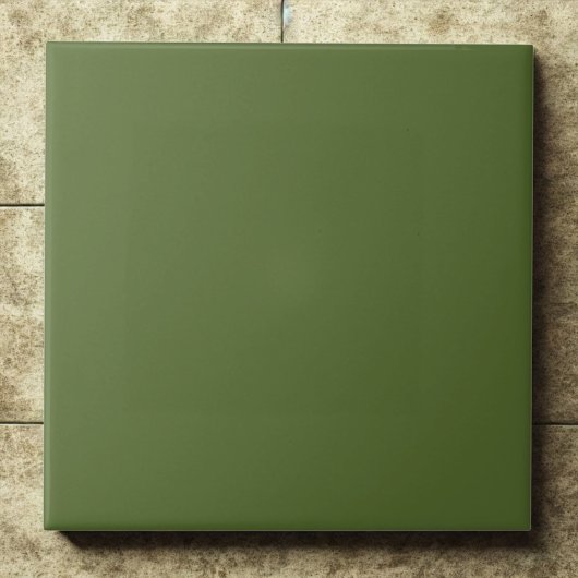 Eleganter dunkler Olive Green Akzent Fliese