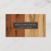 Eleganter dunkler und leichter Holzkörner-Look Visitenkarte (Vorderseite)