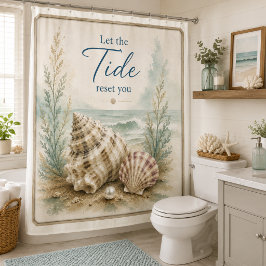 Eleganter Duschvorhang "Lass dich von der Flut zur