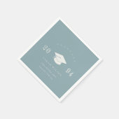 Eleganter Dusky Blue Gray Einfaches Abschluss Serviette (Ecke)