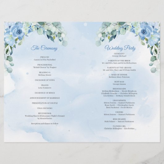 Eleganter dustiger blauer Eukalyptus in Aquarellfa (Rückseite)