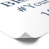 Eleganter Dusty Blue Brautparty Foto Prop Frame Poster (Ecke)