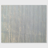 Eleganter Dusty Blue Gold & Silver Glitzer Abstrak Geschenkpapier (Flach)