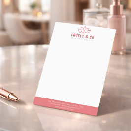 Eleganter Dusty Rose & Ivory Salon Schönheit Post-it Klebezettel