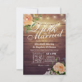 Eleganter EAT Drink & Be Verheiratet Hochzeiten Ei Einladung (Vorderseite)