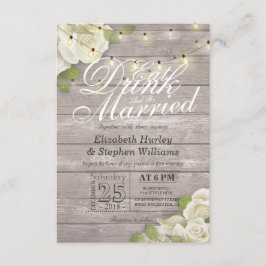 Eleganter EAT Drink & Be Verheiratet Hochzeiten Ei Einladung