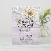 Eleganter EAT Drink & Be Verheiratet Hochzeiten Ei Einladung (Stehend Vorderseite)