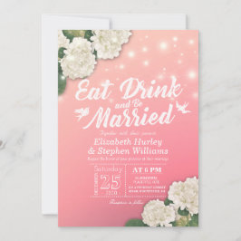 Eleganter EAT Drink & Be Verheiratet Hochzeiten Ei Einladung