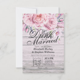Eleganter EAT Drink & Be Verheiratet Hochzeiten Ei Einladung