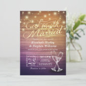 Eleganter EAT Drink & Be Verheiratet Hochzeiten Ei Einladung (Stehend Vorderseite)