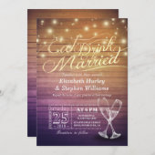 Eleganter EAT Drink & Be Verheiratet Hochzeiten Ei Einladung (Vorne/Hinten)
