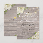 Eleganter EAT Drink & Be Verheiratet Hochzeiten Ei Einladung (Vorne/Hinten)