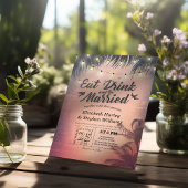 Eleganter EAT Drink & Be Verheiratet Hochzeiten Ei Einladung