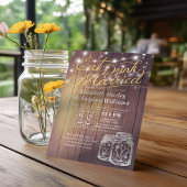 Eleganter EAT Drink & Be Verheiratet Hochzeiten Ei Einladung