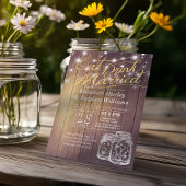 Eleganter EAT Drink & Be Verheiratet Hochzeiten Ei Einladung