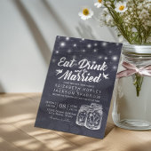 Eleganter EAT Drink & Be Verheiratet Hochzeiten Ei Einladung