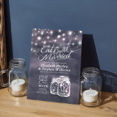 Eleganter EAT Drink & Be Verheiratet Hochzeiten Ei Einladung