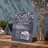 Eleganter EAT Drink & Be Verheiratet Hochzeiten Ei Einladung