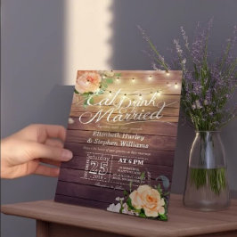 Eleganter EAT Drink & Be Verheiratet Hochzeiten Ei Einladung