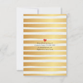 Eleganter EAT Drink & Be Verheiratet Hochzeiten Ei Einladung (Rückseite)