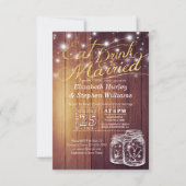 Eleganter EAT Drink & Be Verheiratet Hochzeiten Ei Einladung (Vorderseite)