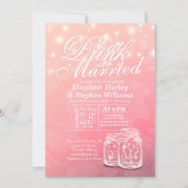Eleganter EAT Drink & Be Verheiratet Hochzeiten Ei Einladung