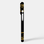 Eleganter Edelschmuck aus Gold Schwarzer Name Case-Mate iPhone Hülle (Rückseite / Links)