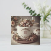 ELEGANTER EDITABLE WEDING JAHRESCAKE EINLADUNG (Stehend Vorderseite)