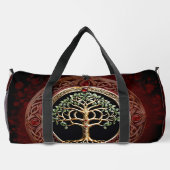 Eleganter edler Lebensbaum mit keltischem Knoten. Duffle Bag (Rückseite)
