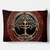 Eleganter edler Lebensbaum mit keltischem Knoten. Zubehörtasche (Rückseite)