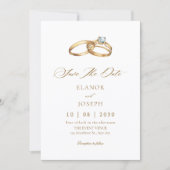 Eleganter Ehering Save The Date (Vorderseite)