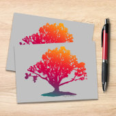 Eleganter Eichenbaum Magenta Aquamarine Silberkart Karte