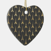 Eleganter Eiffelturm Frankreich Gelb Schwarz Verti Keramik Ornament (Rechts)