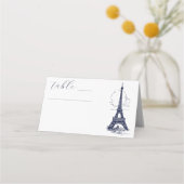 Eleganter Eiffelturm Illustration Französische Hoc Platzkarte (Vorderseite)