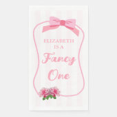 Eleganter Ein-Bogen-Blumen-1.-Geburtstag Serviette (Vorderseite)