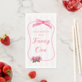 Eleganter Ein-Bogen-Blumen-1.-Geburtstag Serviette