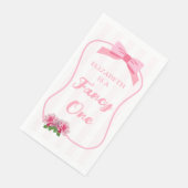 Eleganter Ein-Bogen-Blumen-1.-Geburtstag Serviette (Ecke)