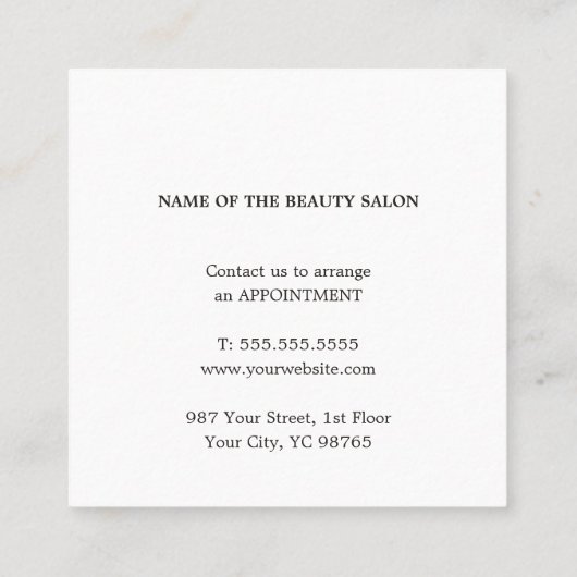 Eleganter Einfache Pastel Schönheitssalon Discount Rabattkarte (Rückseite)