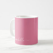 Eleganter einfacher benutzerdefinierter Text Name Kaffeetasse (Vorderseite Links)