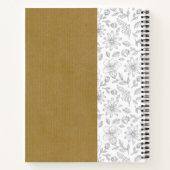 Eleganter einfacher Blume Kraft Hintergrund Notizblock (Rückseite)