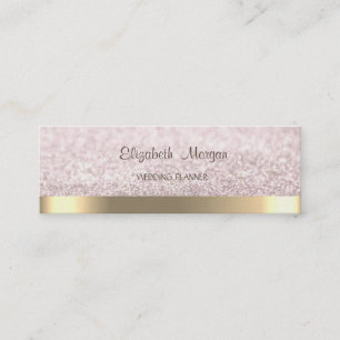 Eleganter einfacher falscher Goldstreifen, Glitter Mini Visitenkarte