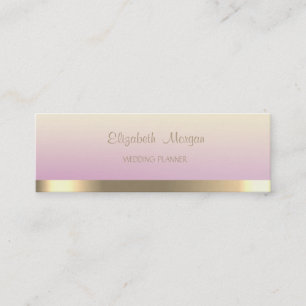 Eleganter einfacher falscher Goldstreifen, Ombre Mini Visitenkarte