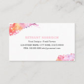 Eleganter Einfacher Florist Visitenkarte (Rückseite)