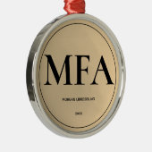 Eleganter, einfacher Gold-MFA-Abschluss Ornament Aus Metall (Rechts)