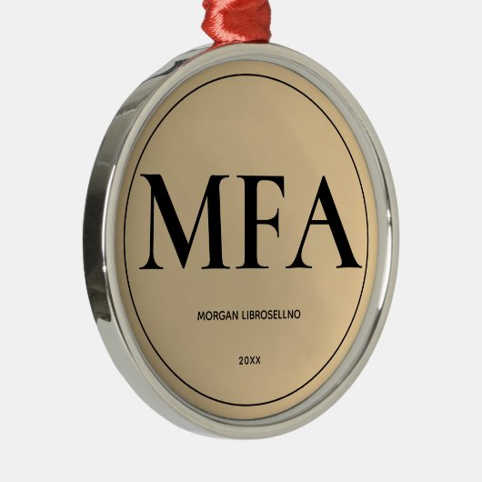 Eleganter, einfacher Gold-MFA-Abschluss Ornament Aus Metall (Rechts)