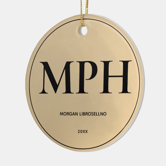 Eleganter einfacher Gold MPH-Abschluss Keramik Ornament (Links)