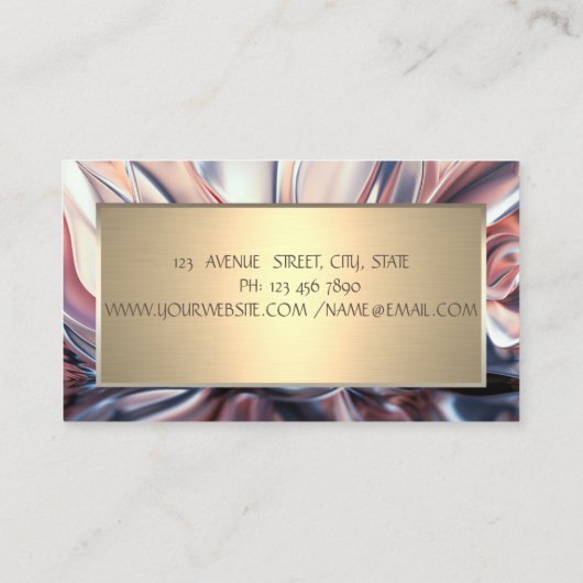 Eleganter einfacher Goldrahmen, Abstrakt Visitenkarte (Rückseite)