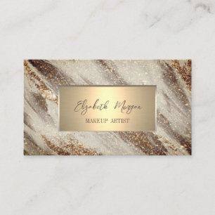 Eleganter einfacher Goldrahmen, Gold Glitter Visitenkarte
