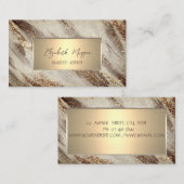 Eleganter einfacher Goldrahmen, Gold-Glitzer Visitenkarte (Vorne/Hinten)