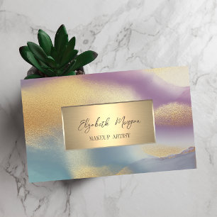 Eleganter einfacher Goldrahmen, Gold Ombre Visitenkarte